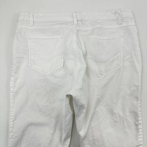 Westport Signature Fit Relaxed Crop Women's size 14 White Denim Jeans - Picture 5 of 5